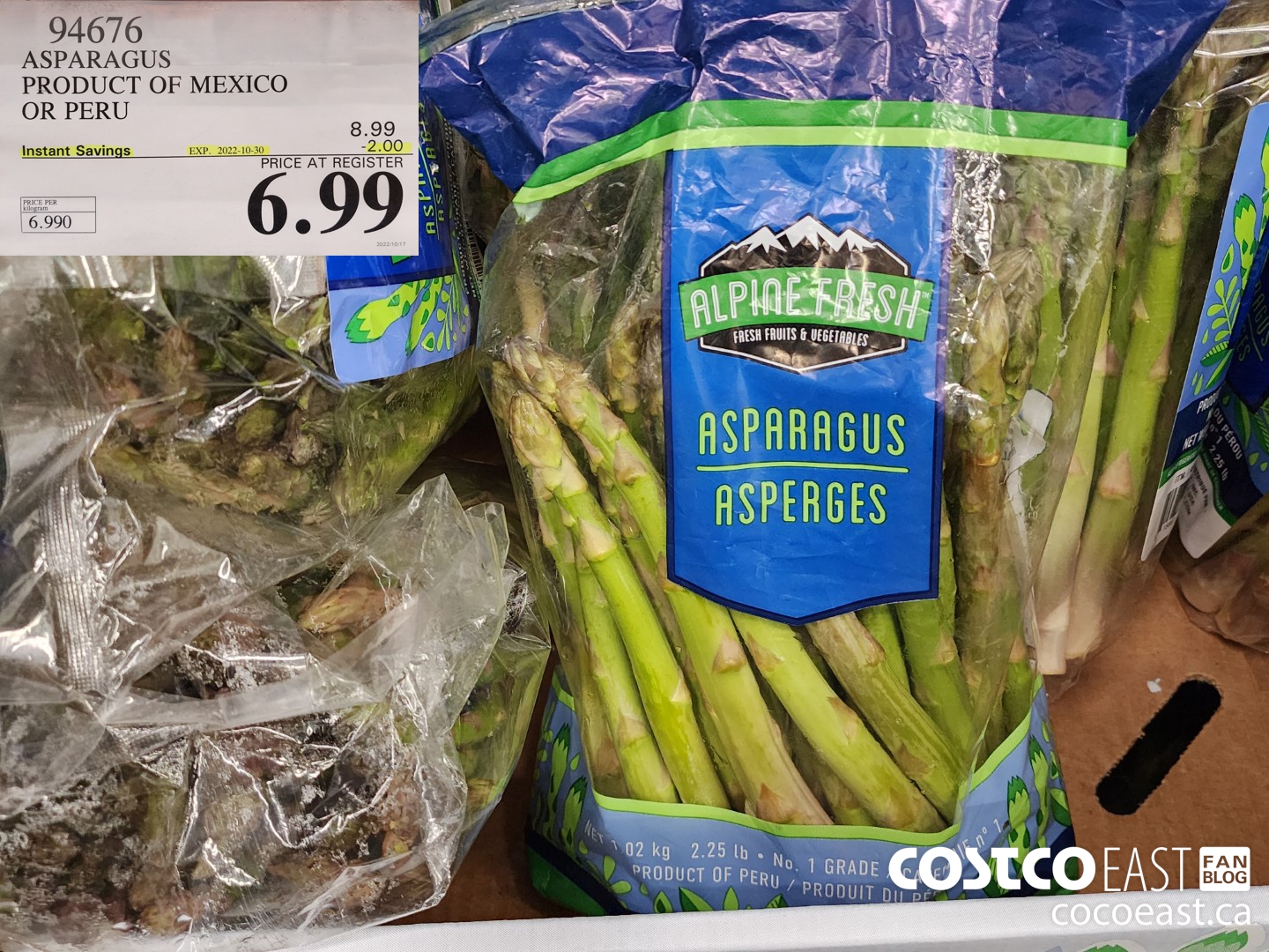 94676 ASPARAGUS PRODUCT OF MEXICO OR PERU ($2.00 INSTANT SAVINGS EXPIRES ON 2022-10-30) $6.99