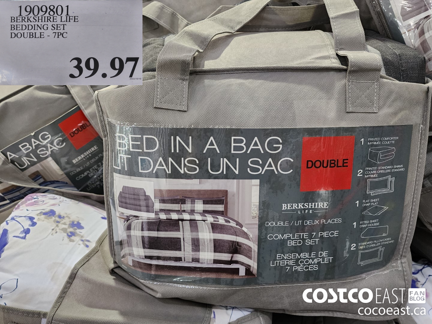 1909801 BERKSHIRE LIFE BEDDING SET 7PC double $39.97