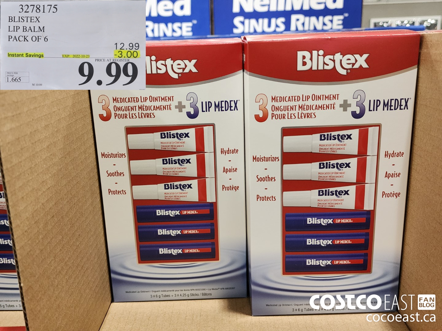 3278175 BLISTEX LIP BALM PACK OF 6 ($3.00 INSTANT SAVINGS EXPIRES ON 2022-10-23) $9.99