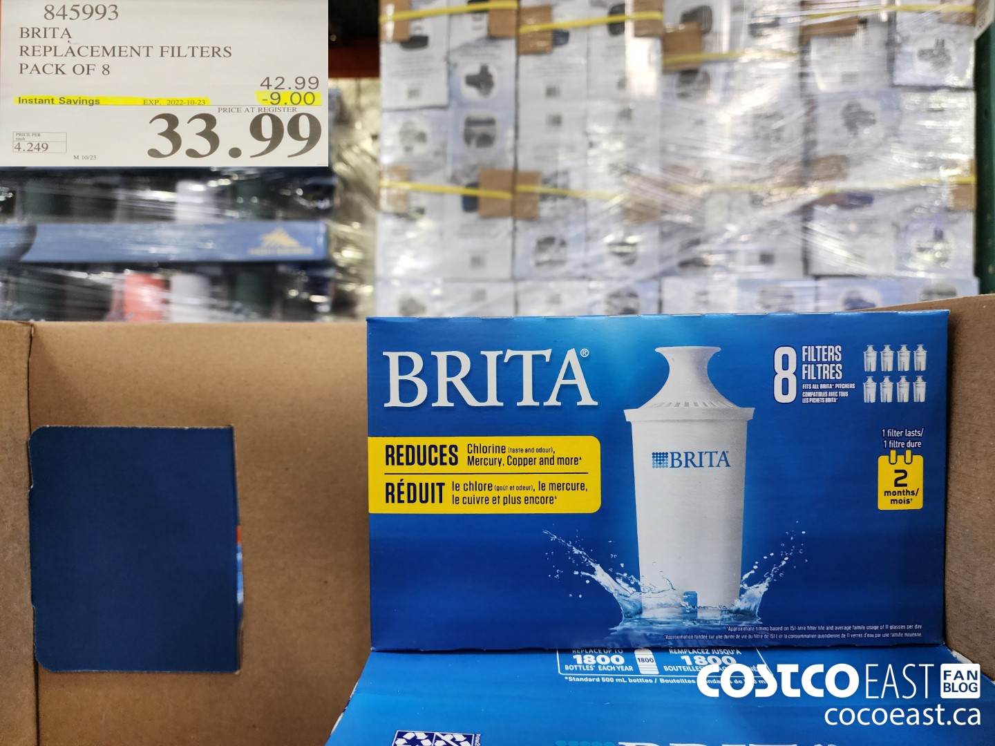 845993 BRITA REPLACEMENT FILTERS PACK OF 8 ($9.00 INSTANT SAVINGS EXPIRES ON 2022-10-23) $33.99