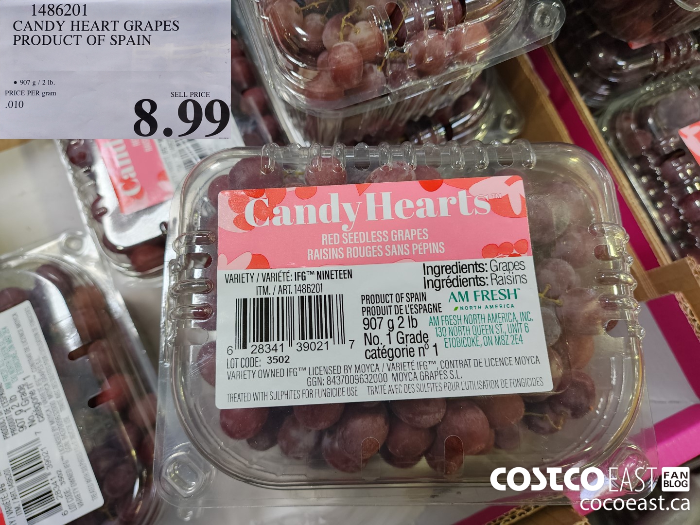 1486201 CANDY HEART GRAPES PRODUCT OF SPAIN $8.99