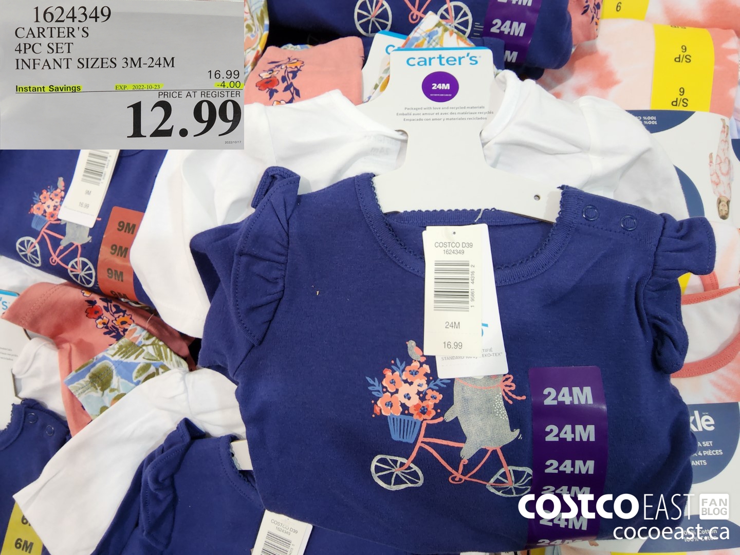 1624349 CARTER'S 4PC SET INFANT SIZES 3M-24M ($4.00 INSTANT SAVINGS EXPIRES ON 2022-10-23) $12.99