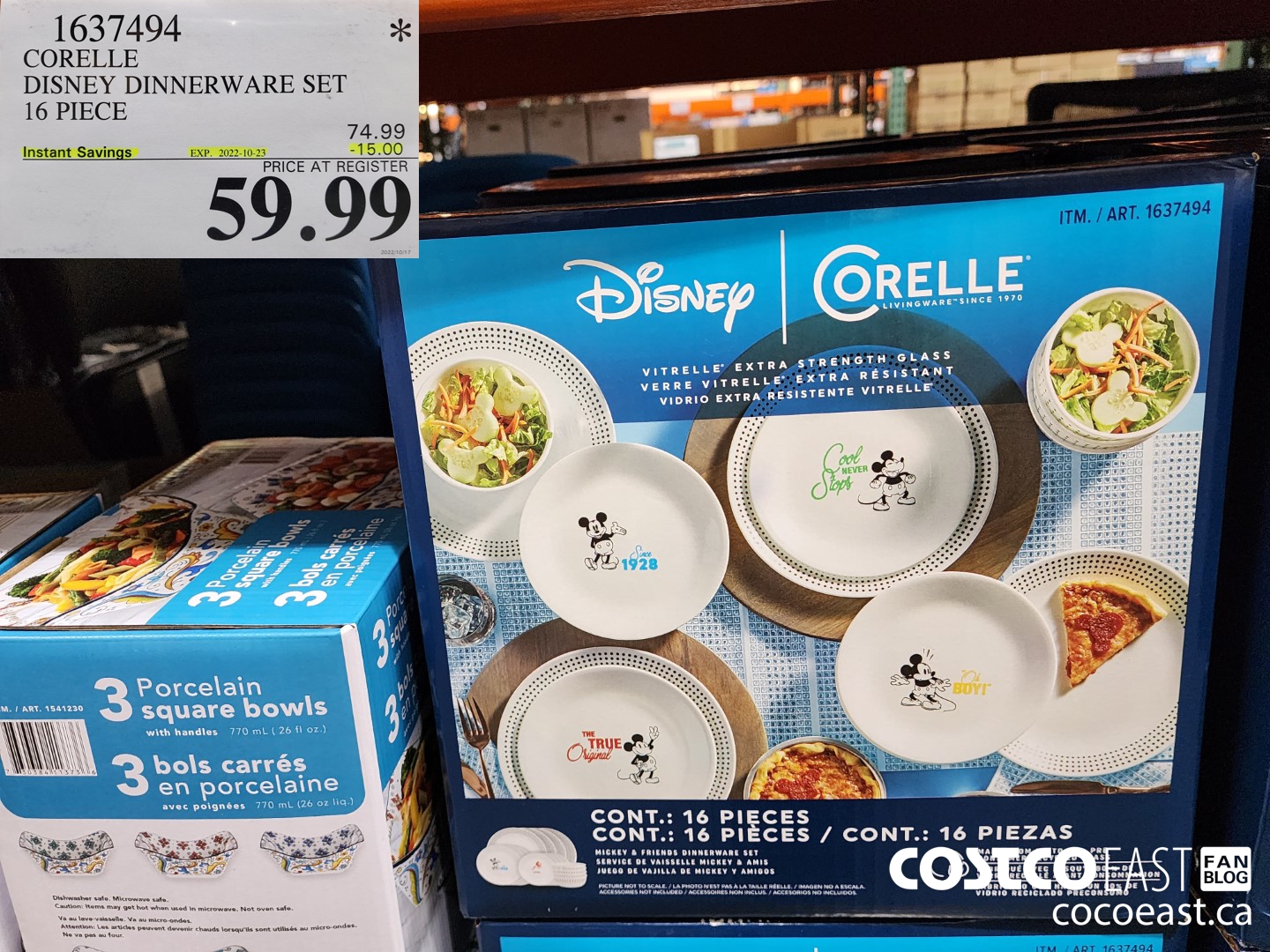 1637494 CORELLE DISNEY DINNERWARE SET 16 PIECE ($15.00 INSTANT SAVINGS EXPIRES ON 2022-10-23) $59.99
