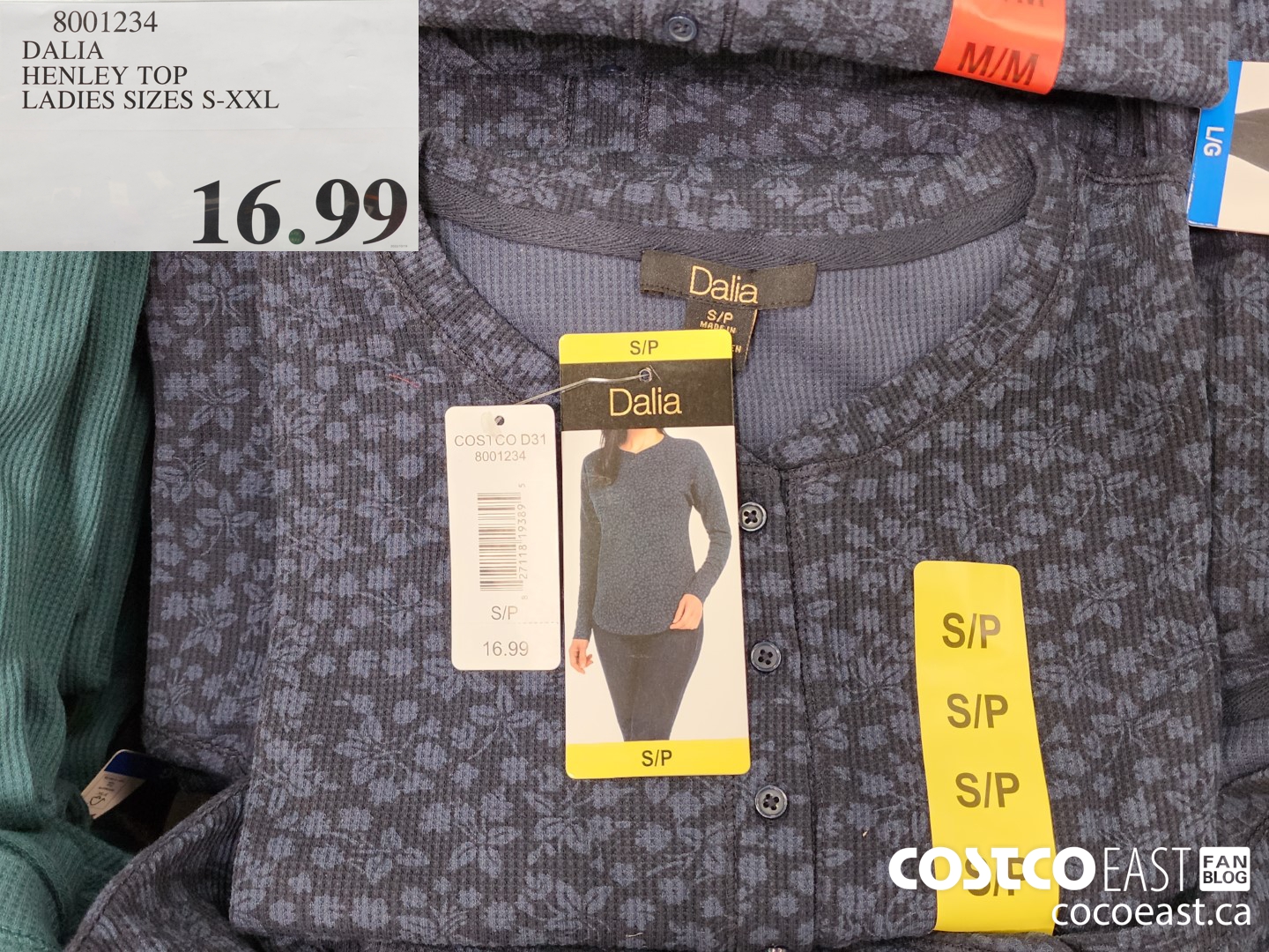 MONDETTA HENLEY TOP + LADIES SIZES S - XXL at Costco 91 St NW Edmonton