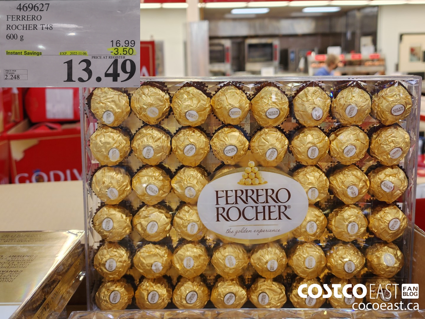 469627 FERRERO ROCHER T48 600 G ($3.50 INSTANT SAVINGS EXPIRES ON 2022-11-06) $13.49