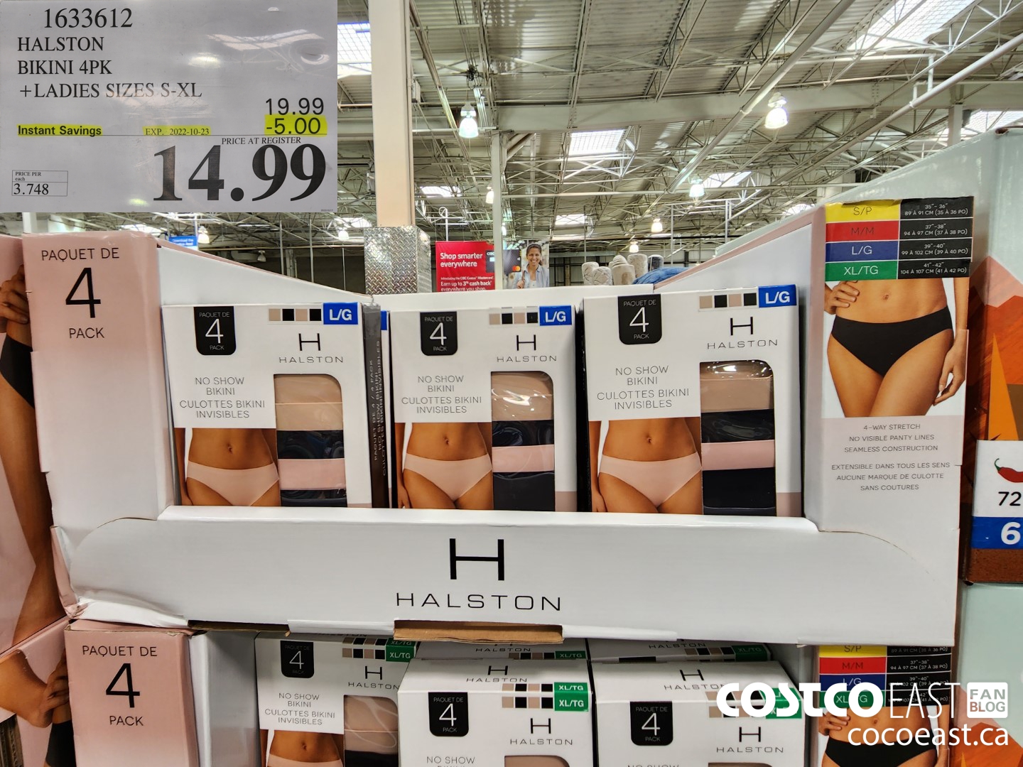 1633610 HALSTON BIKINI 4PK LADIES SIZES S XL 5 00 INSTANT SAVINGS EXPIRES  ON 2022 09 25 14 99 - Costco East Fan Blog