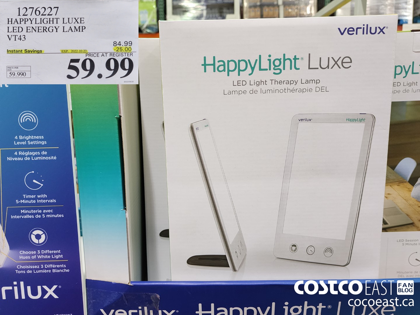 1276227 HAPPYLIGHT LUXE LED ENERGY LAMP VT43 ($25.00 INSTANT SAVINGS EXPIRES ON 2022-10-23) $59.99