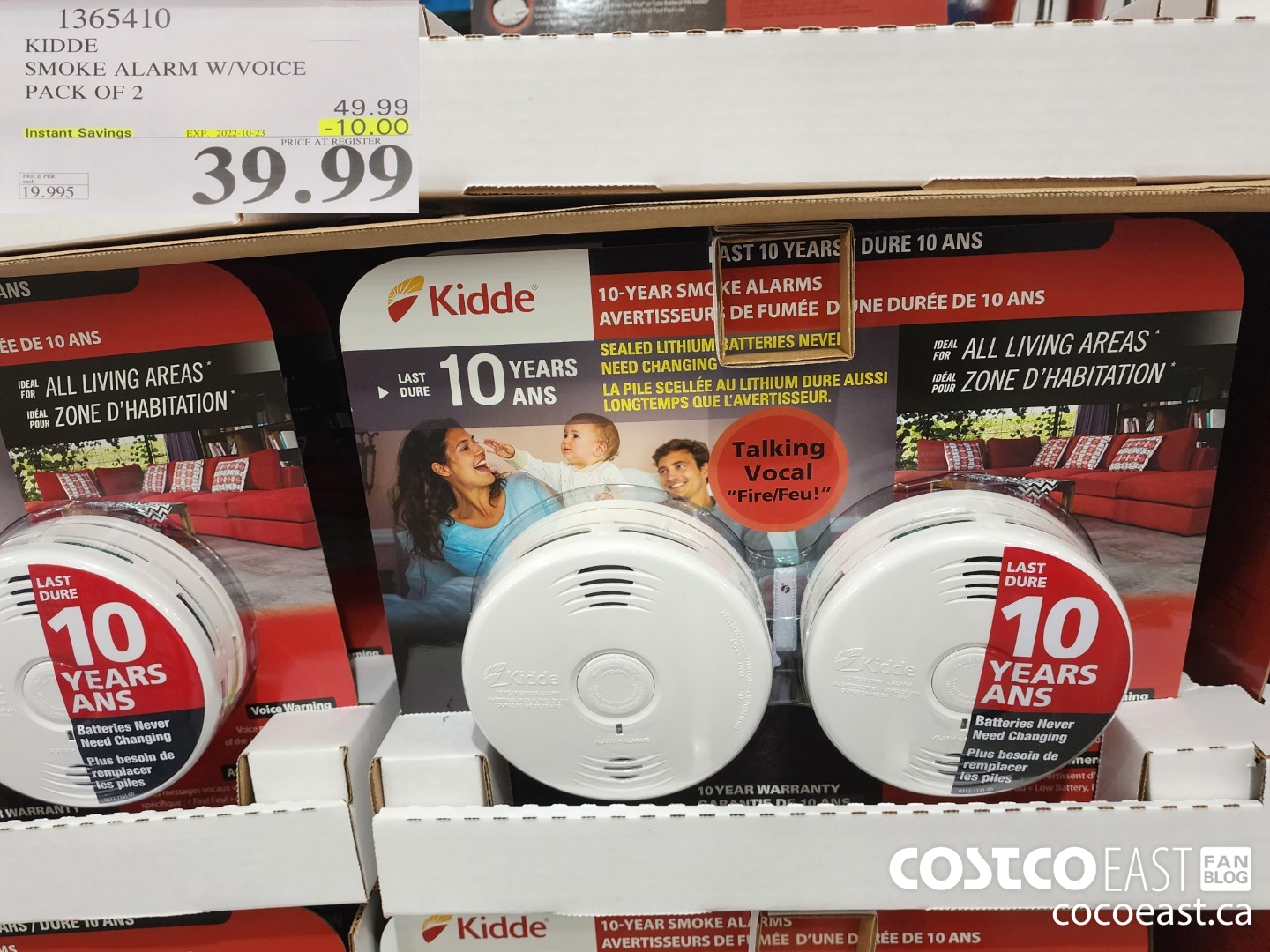 1365410 KIDDE SMOKE ALARM W/VOICE PACK OF 2 ($10.00 INSTANT SAVINGS EXPIRES ON 2022-10-23) $39.99