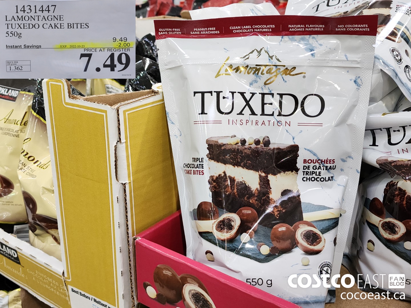 1431447 LAMONTAGNE TUXEDO CAKE BITES 550G ($2.00 INSTANT SAVINGS EXPIRES ON 2022-10-23) $7.49