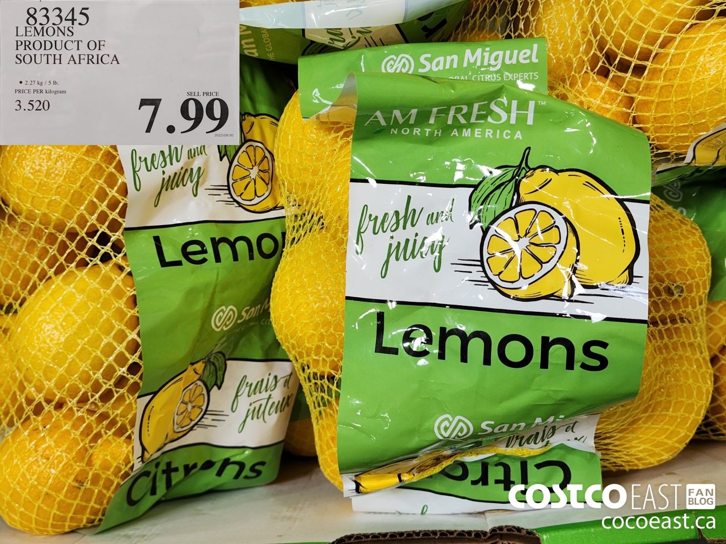 83345 LEMONS PRODUCT OF SOUTH AFRICA $7.99