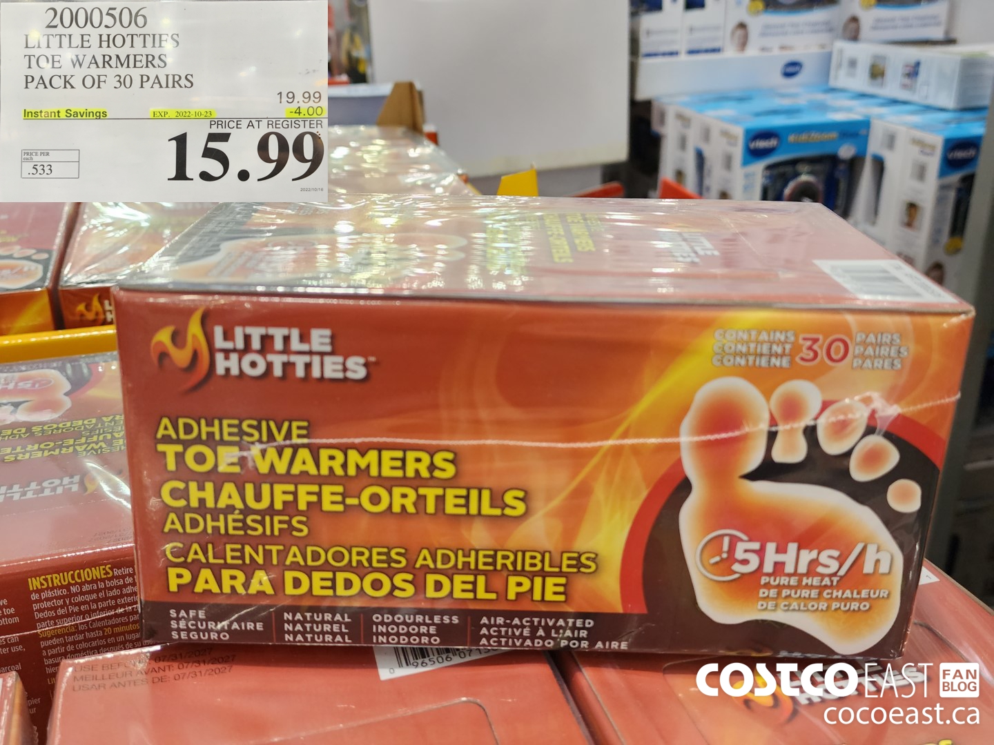 2000506 LITTLE HOTTIES TOE WARMERS PACK OF 30 PAIRS ($4.00 INSTANT SAVINGS EXPIRES ON 2022-10-23) $15.99