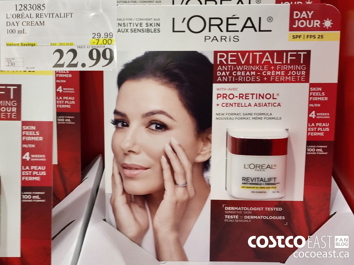 1283085 L'OREAL REVITALIFT DAY CREAM 100 mL ($7.00 INSTANT SAVINGS EXPIRES ON 2022-10-23) $22.99