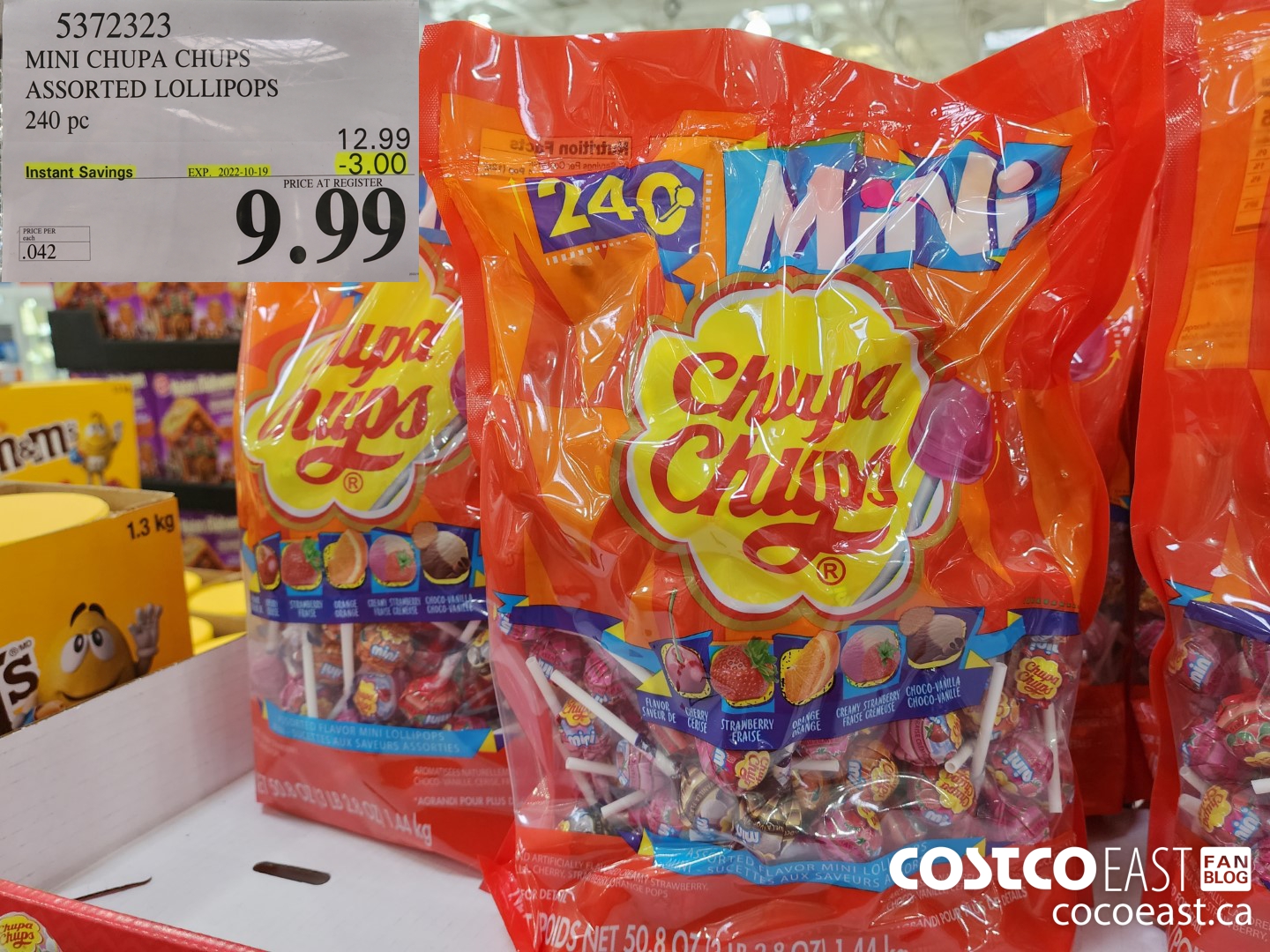 5372323 MINI CHUPA CHUPS ASSORTED LOLLIPOPS 240 PC ($3.00 INSTANT SAVINGS EXPIRES ON 2022-10-19) $9.99