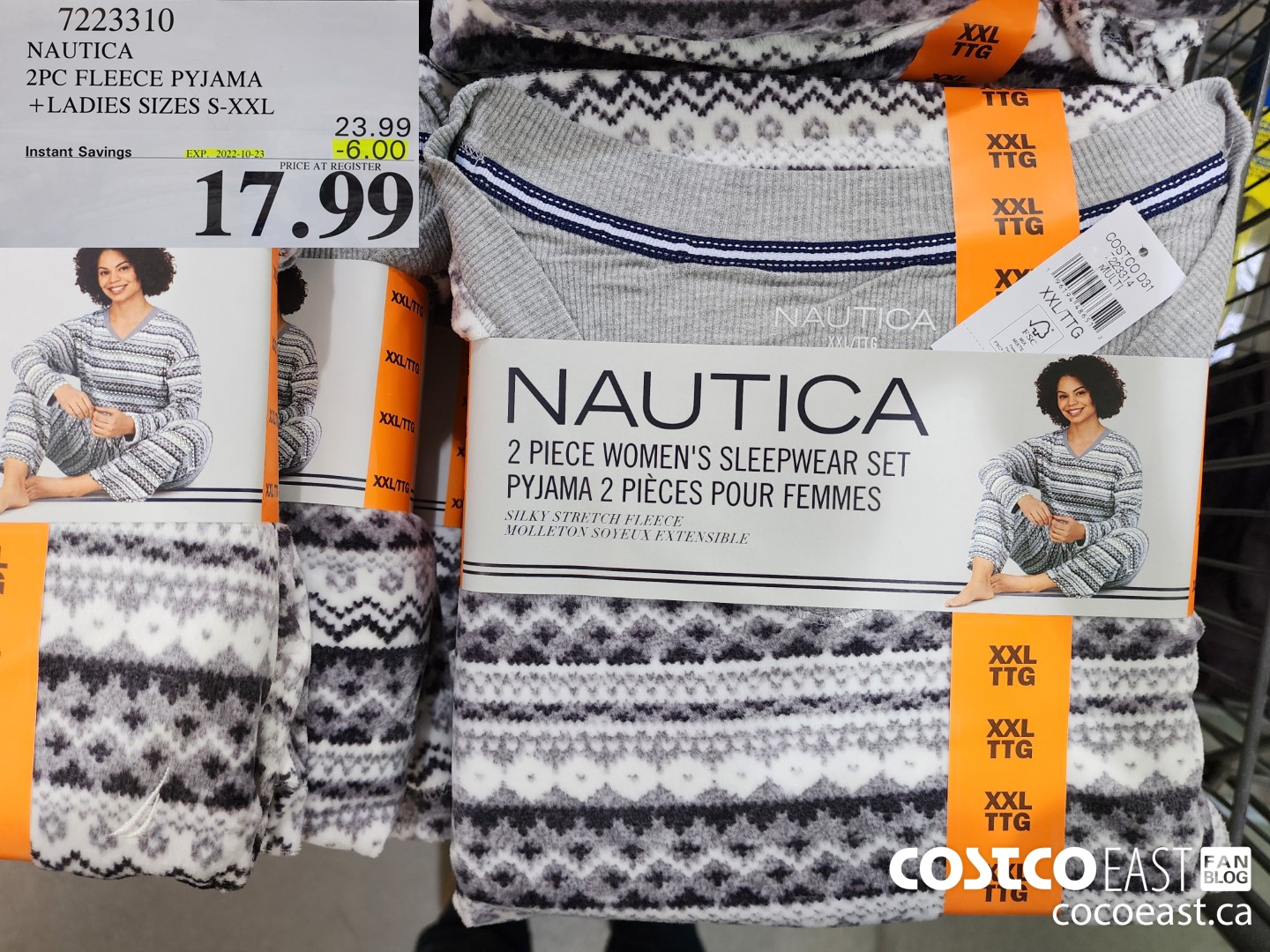7223310 NAUTICA 2PC FLEECE PYJAMA +LADIES SIZES S-XXL ($6.00 INSTANT SAVINGS EXPIRES ON 2022-10-23) $17.99