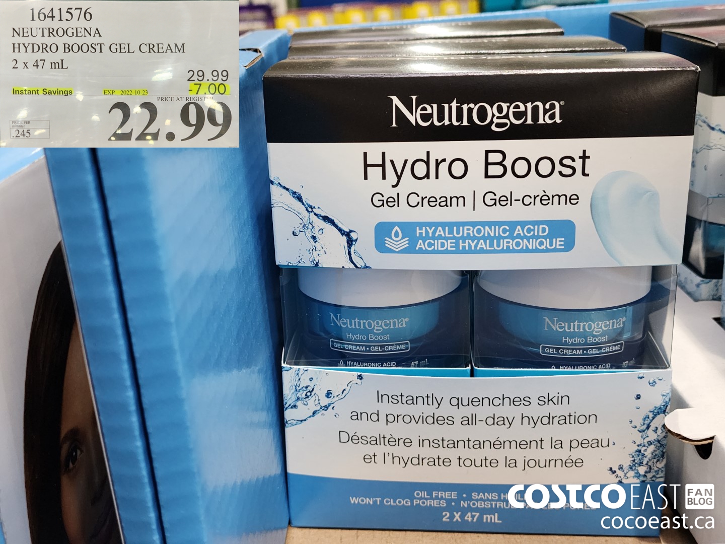 1641576 NEUTROGENA HYDROBOOST GEL CREAM 2 X 47ML ($7.00 INSTANT SAVINGS EXPIRES ON 2022-10-23) $22.99