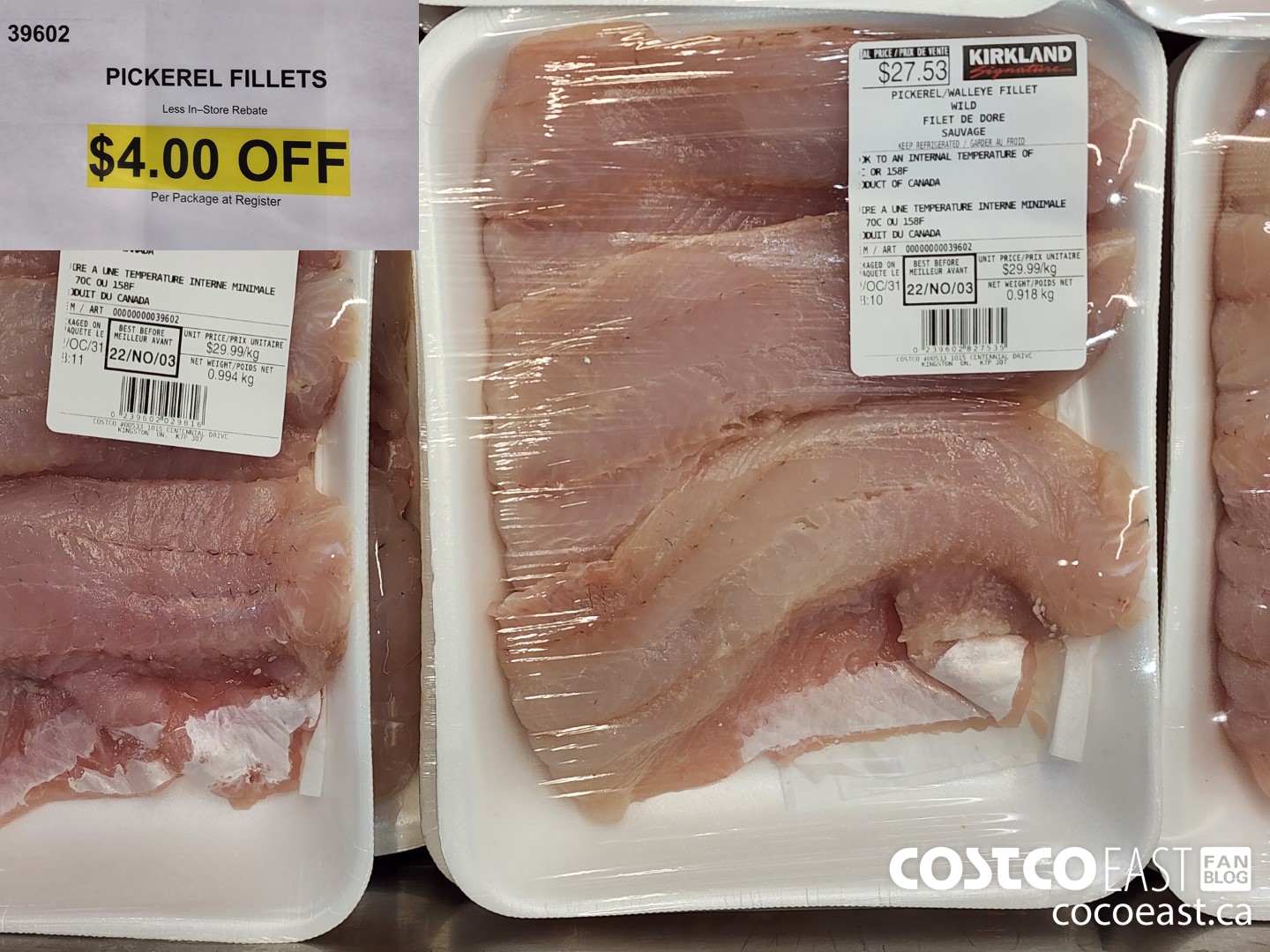 39602 PICKEREL FILLETS (WILD) ($4.00 INSTANT SAVINGS)
