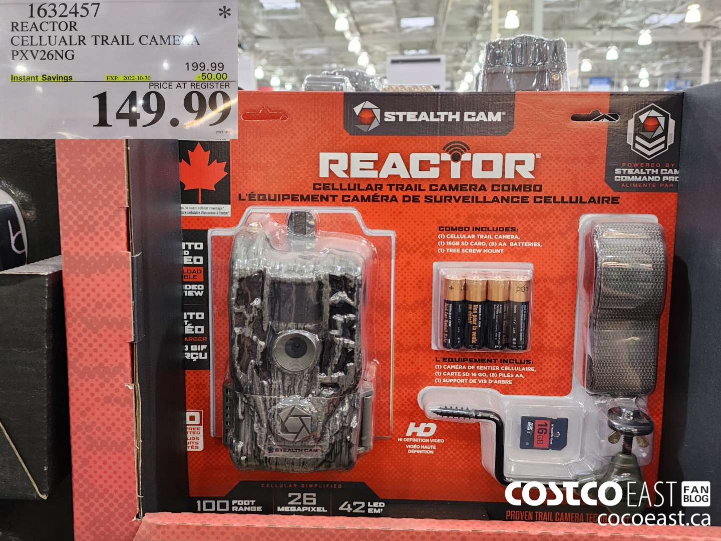 1632457 REACTOR CELLULAR TRAIL CAMERA PXV26NG ($50.00 INSTANT SAVINGS EXPIRES ON 2022-10-30) $149.99