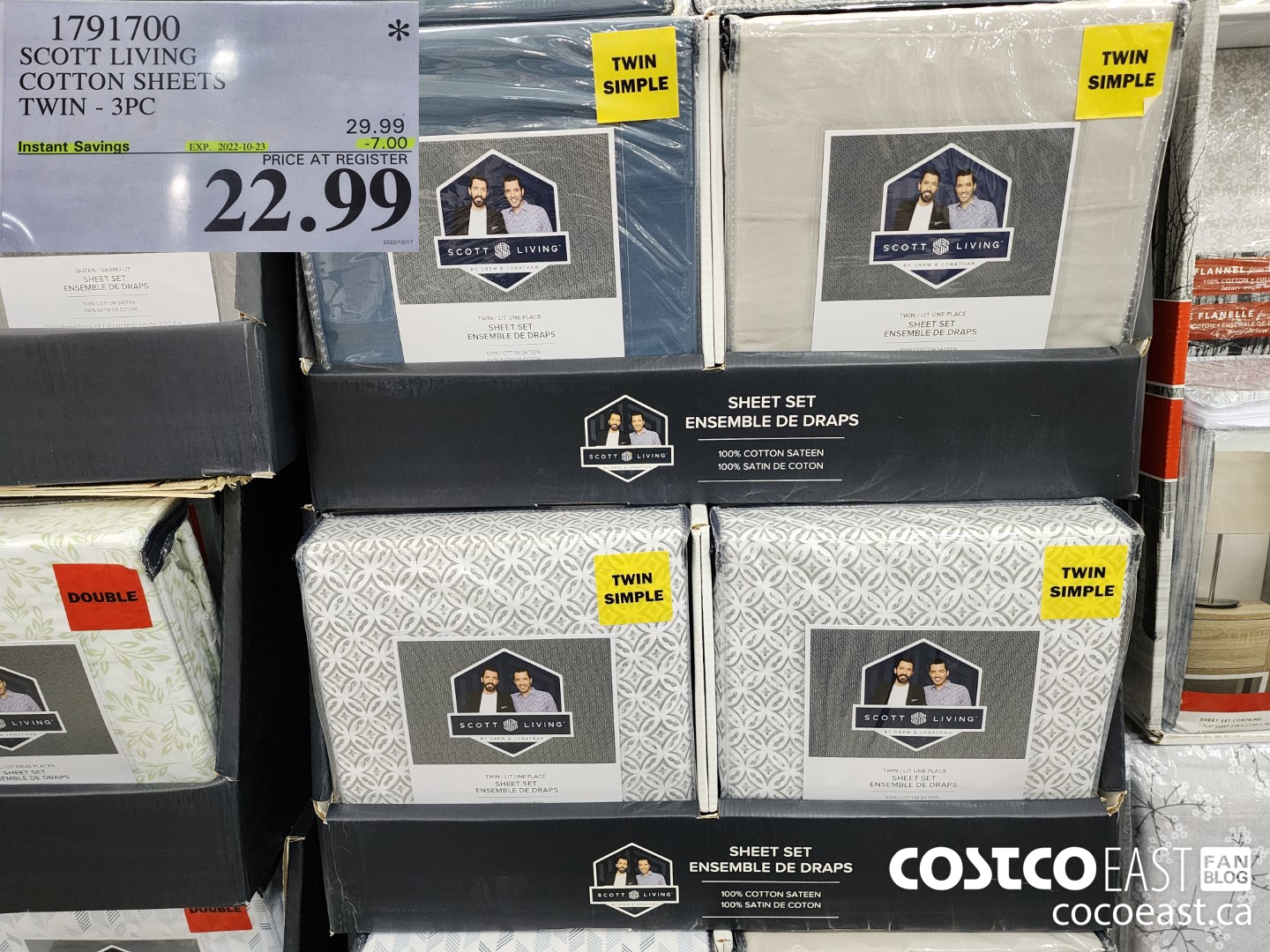 1791700 SCOTT LIVING COTTON SHEETS TWIN - 3PC ($7.00 INSTANT SAVINGS EXPIRES ON 2022-10-23) $22.99