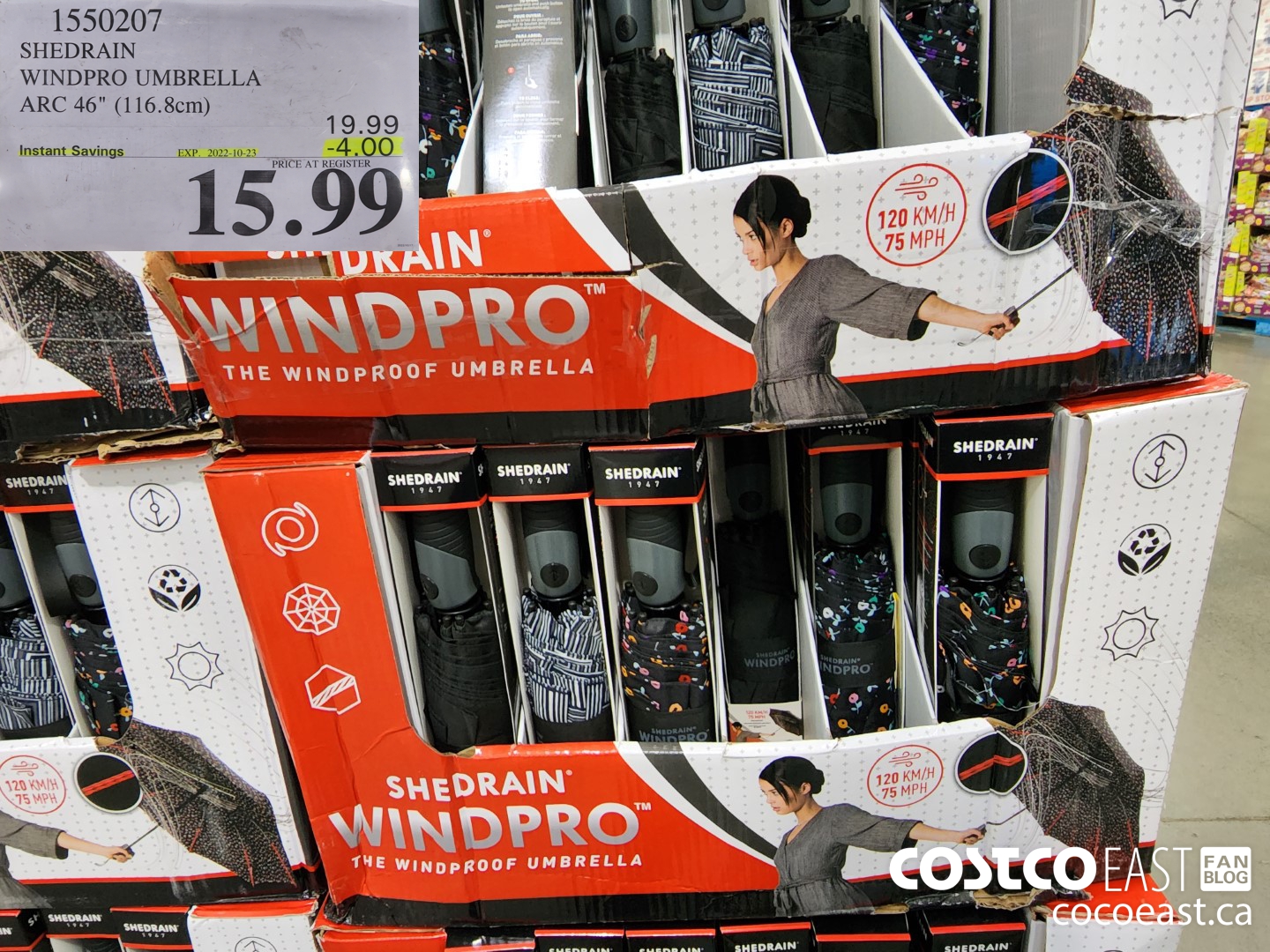 1550207 SHEDRAIN WINDPRO UMBRELLA ARC 46