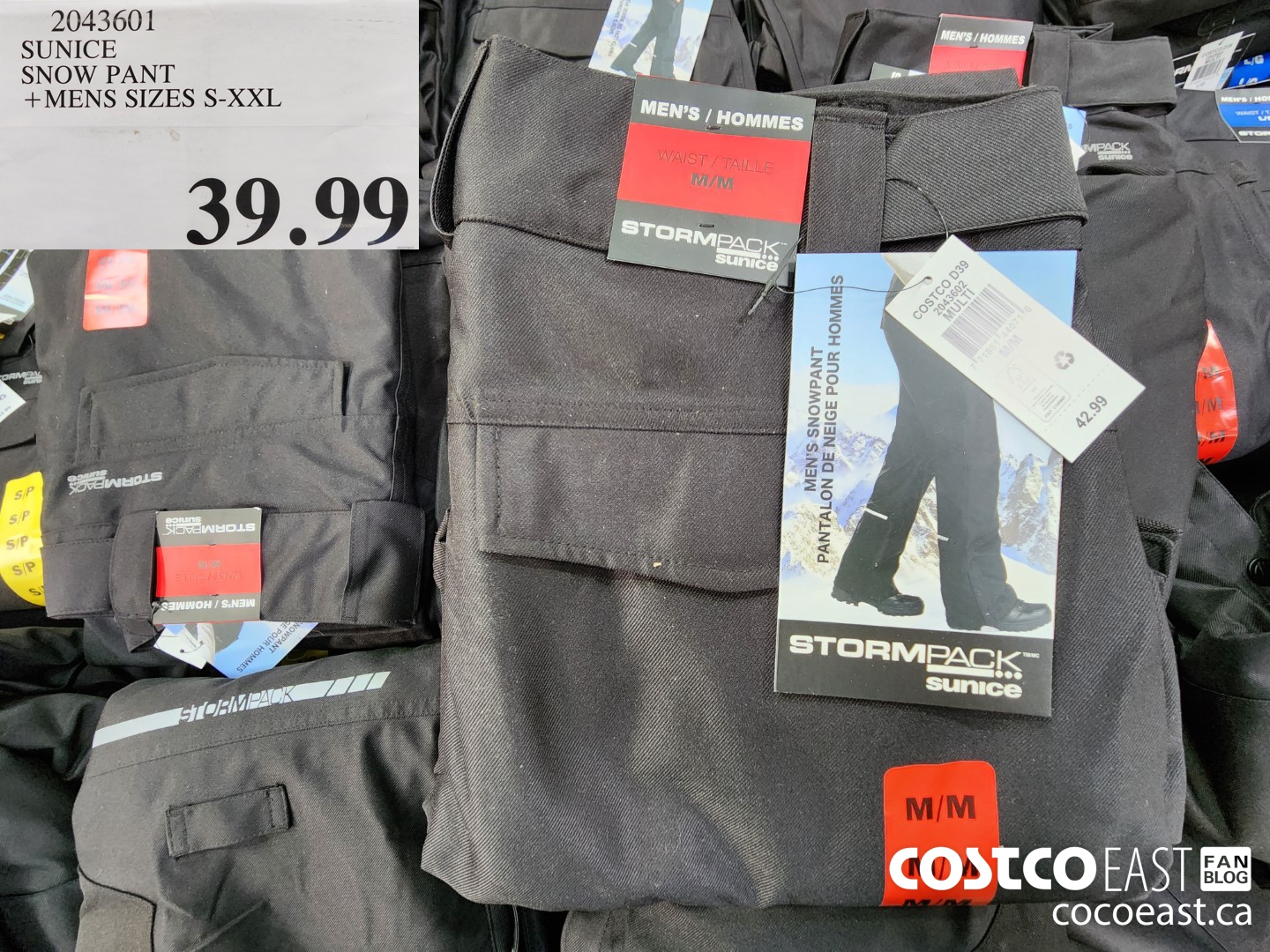 2043601 SUNICE SNOW PANT MENS SIZES S XXL 39 99 - Costco East Fan Blog