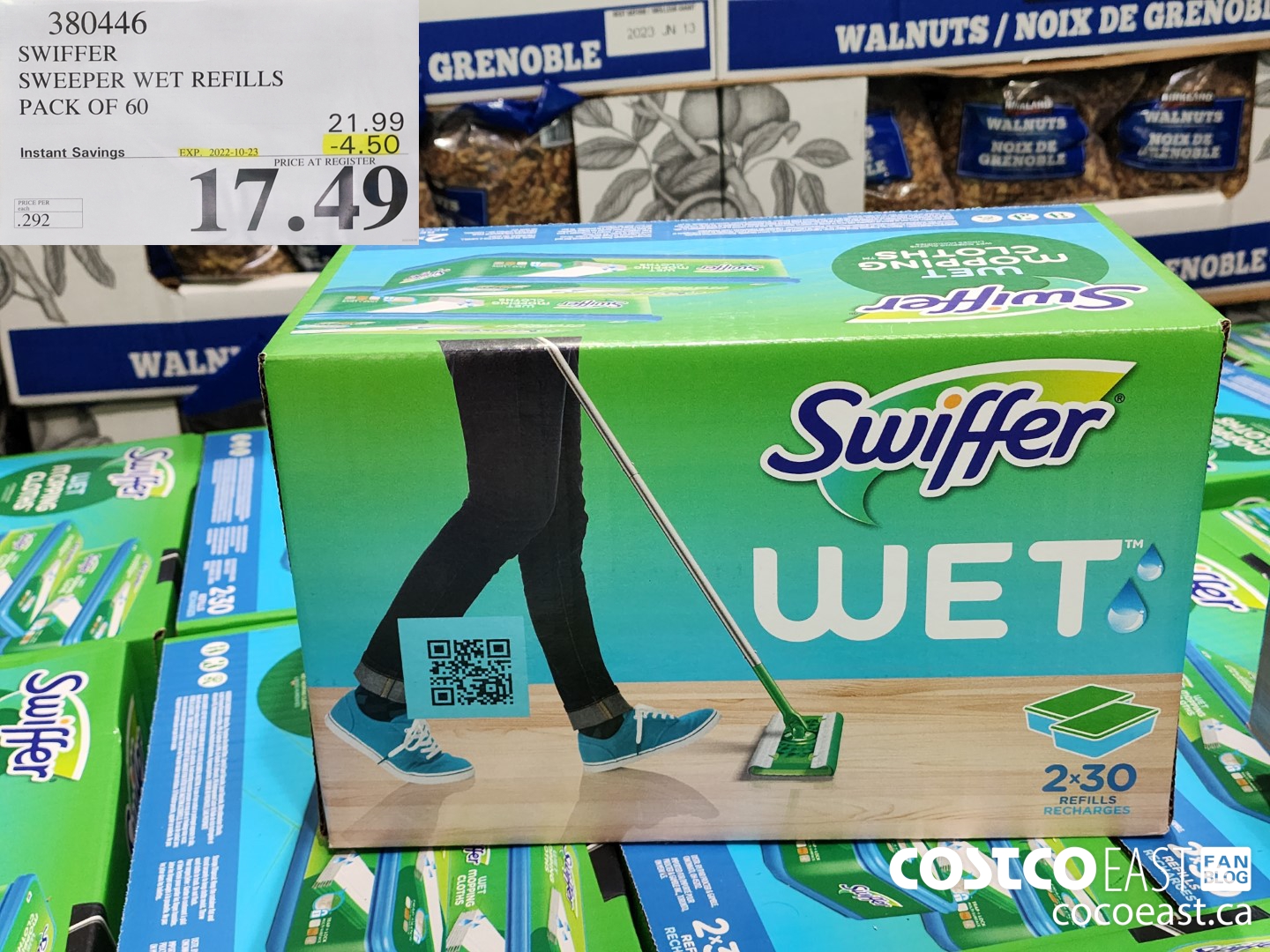 380446 SWIFFER SWEEPER WET REFILLS PACK OF 60 ($4.50 INSTANT SAVINGS EXPIRES ON 2022-10-23) $17.49