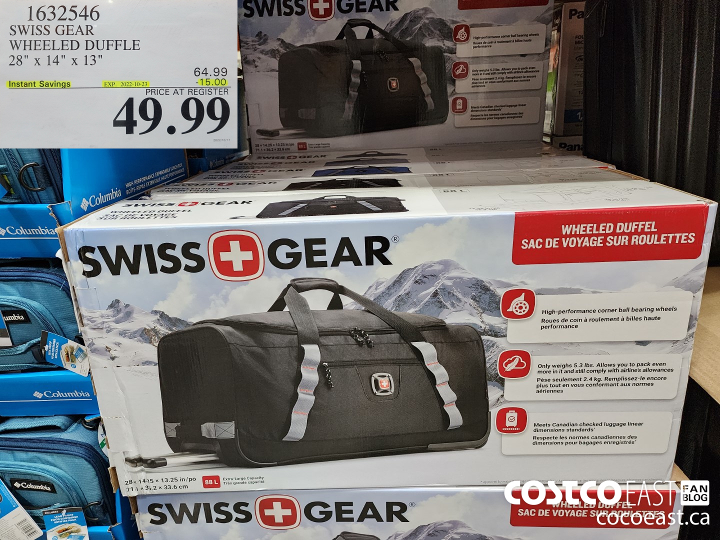 1632546 SWISS GEAR WHEELED DUFFLE 28