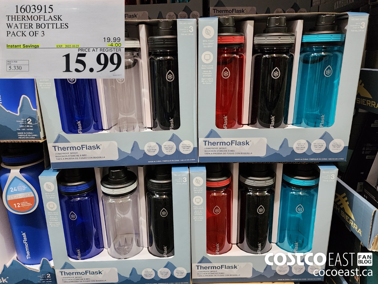 1603915 THERMOFLASK WATER BOTTLES PACK OF 3 ($4.00 INSTANT SAVINGS EXPIRES ON 2022-10-23) $15.99