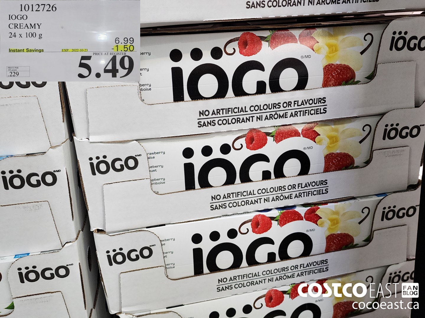 1012726 lOGO CREAMY 24 x 100 g ($1.50 INSTANT SAVINGS EXPIRES ON 2022-10-23) $5.49