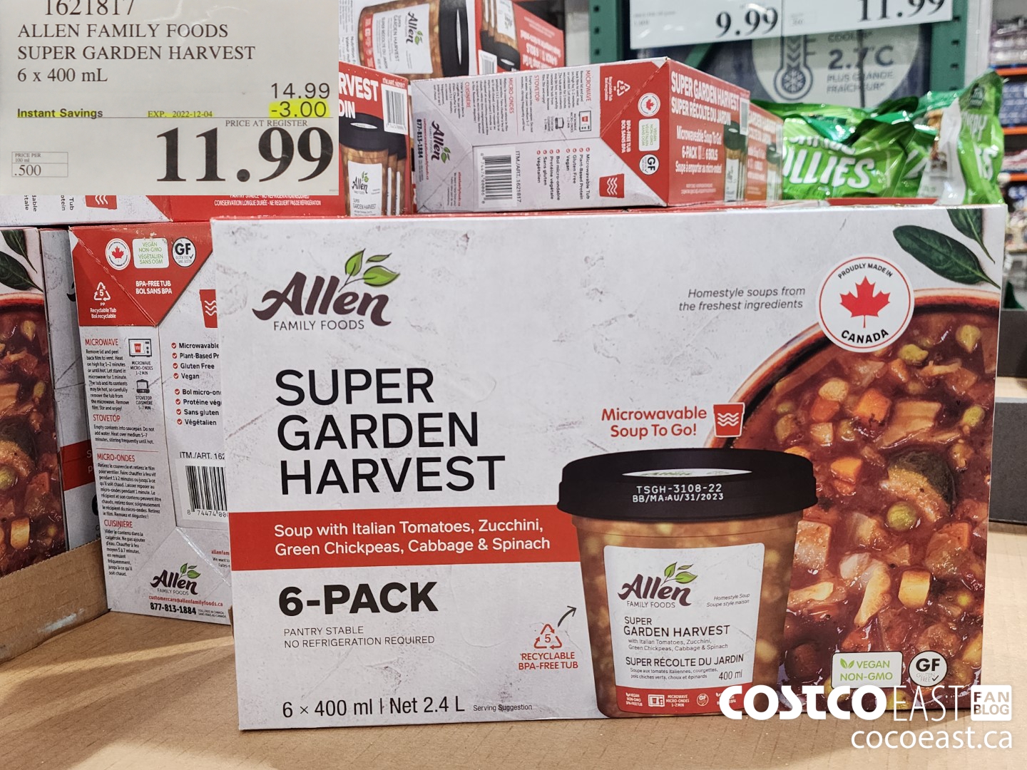1621817 ALLEN FAMILY FOODS SUPER GARDEN HARVEST 6 x 400 mL ($3.00 INSTANT SAVINGS EXPIRES ON 2022-12-04) $11.99