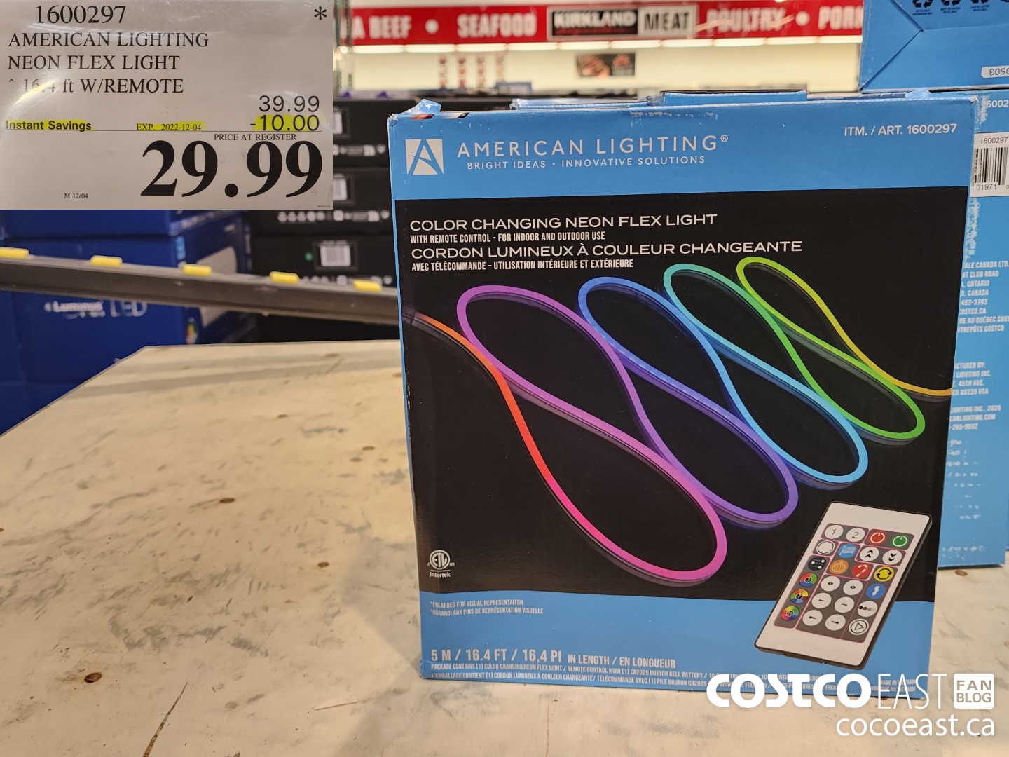 1600297 AMERICAN LIGHTING NEON FLEX LIGHT 16.4 ft W/REMOTE  ($10.00 INSTANT SAVINGS EXPIRES ON 2022-12-04) $29.99