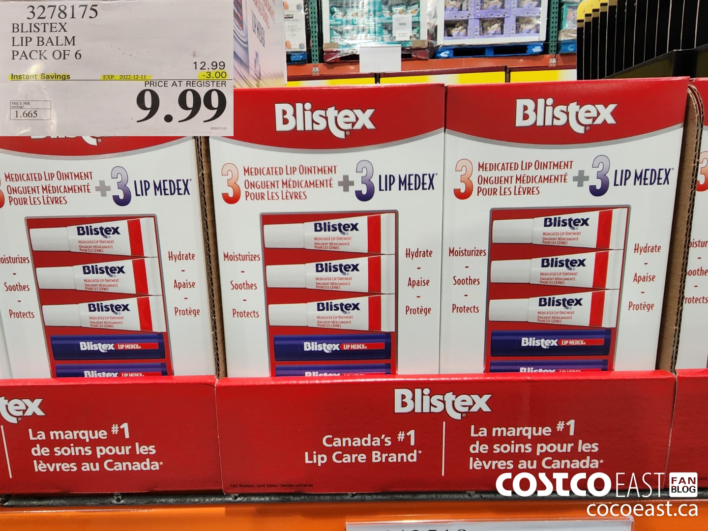 3278175 BLISTEX LIP BALM PACK OF 6 ($3.00 INSTANT SAVINGS EXPIRES ON 2022-12-11) $9.99