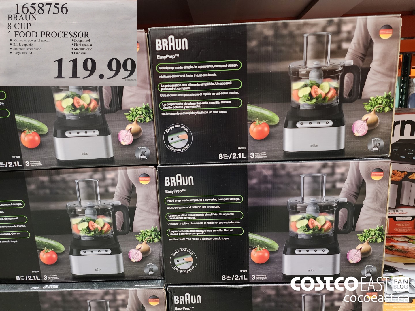 1658756 BRAUN 8 CUP ~ FOOD PROCESSOR $119.99