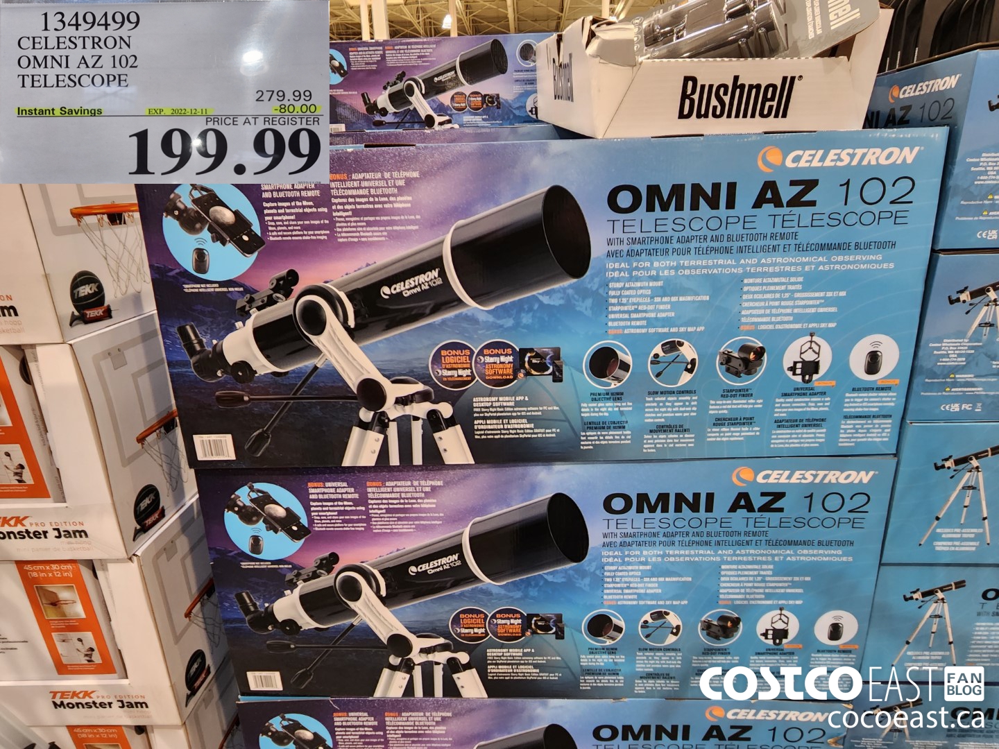 1349499 CELESTRON OMNI AZ 102 TELESCOPE ($80.00 INSTANT SAVINGS EXPIRES ON 2022-12-11) $199.99