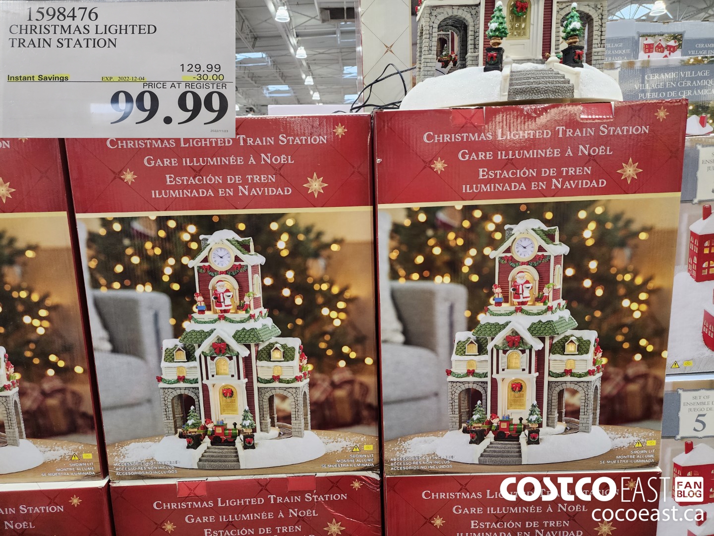 1598476 CHRISTMAS LIGHTED TRAIN STATION ($30.00 INSTANT SAVINGS EXPIRES ON 2022-12-04) $99.99