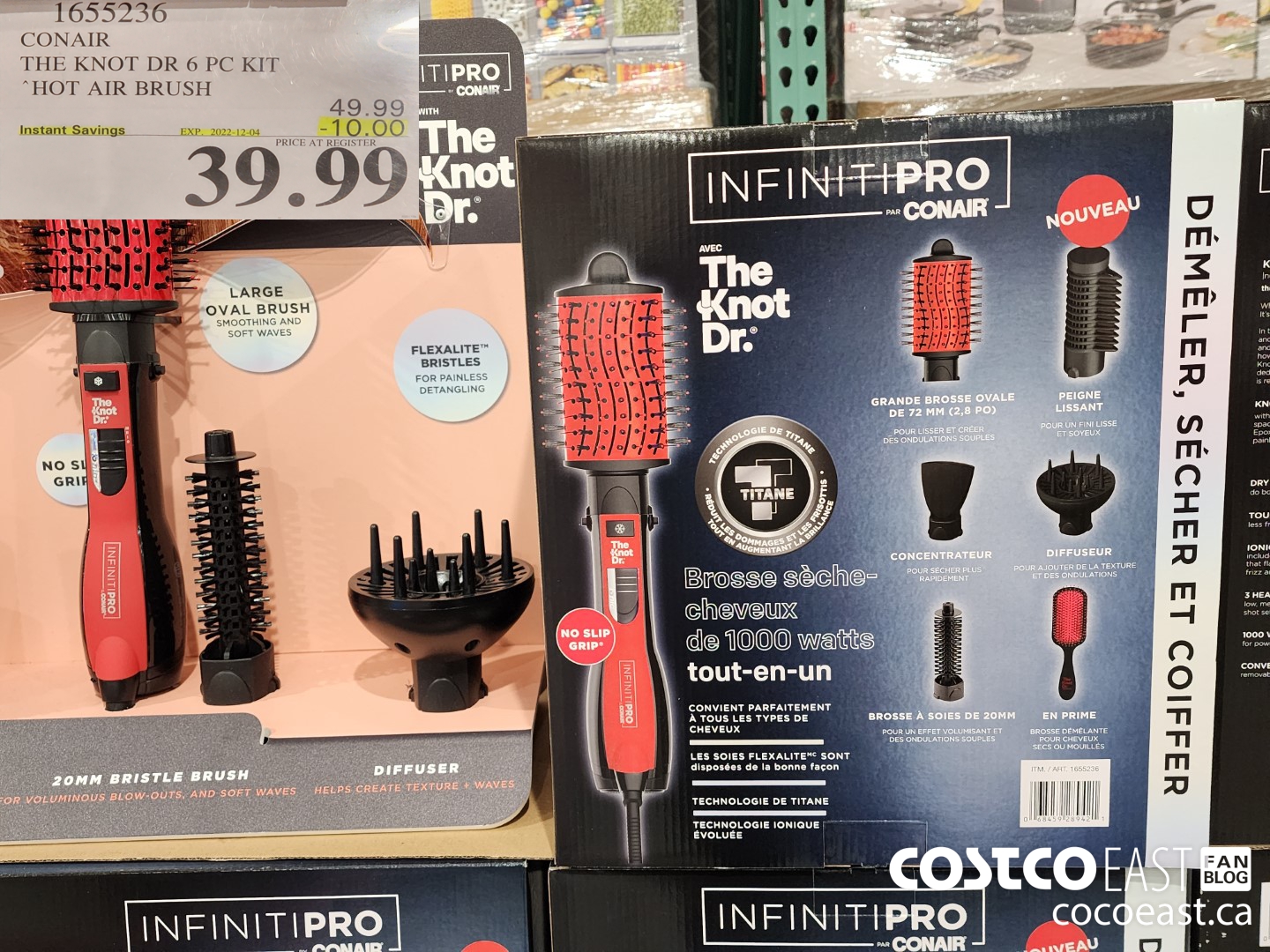 1655236 CONAIR THE KNOT DR 6 PC KIT “HOT AIR BRUSH ($10.00 INSTANT SAVINGS EXPIRES ON 2022-12-04) $39.99