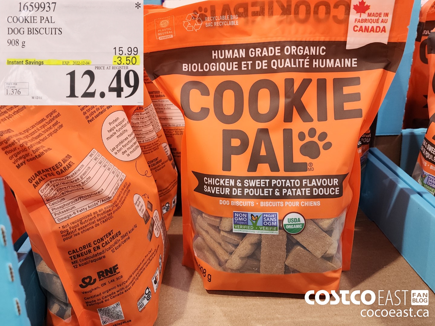1659937 COOKIE PAL DOG BISCUITS 908 G ($3.50 INSTANT SAVINGS EXPIRES ON 2022-12-04) $12.49