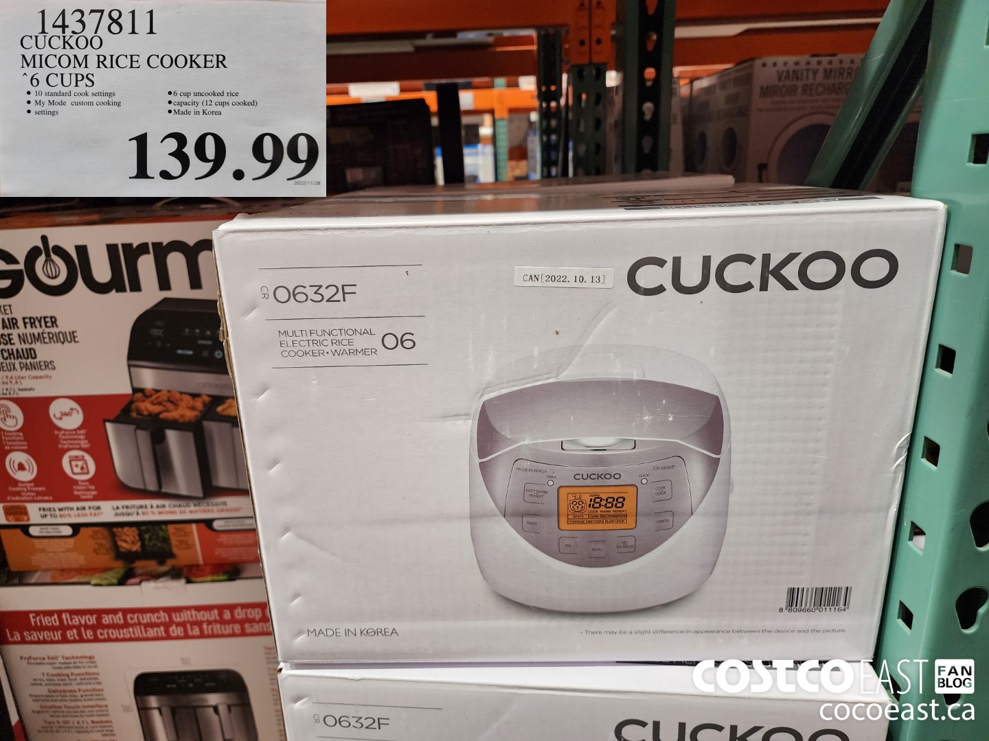 1437811 CUCKOO MICOM RICE COOKER 6 CUPS $139.99