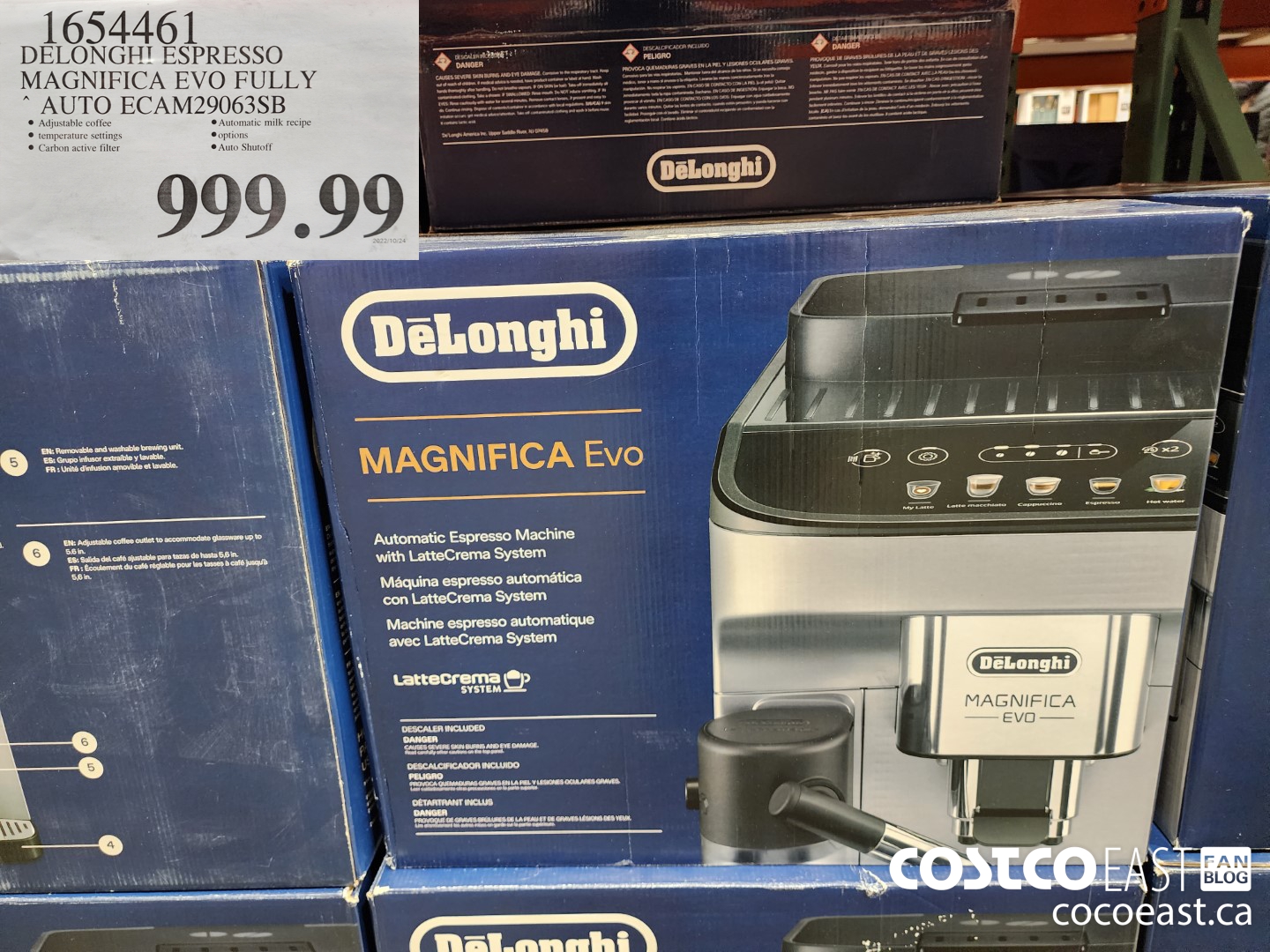 1654461 DELONGHI ESPRESSO MAGNIFICA EVO FULLY AUTO ECAM29063SB $999.99