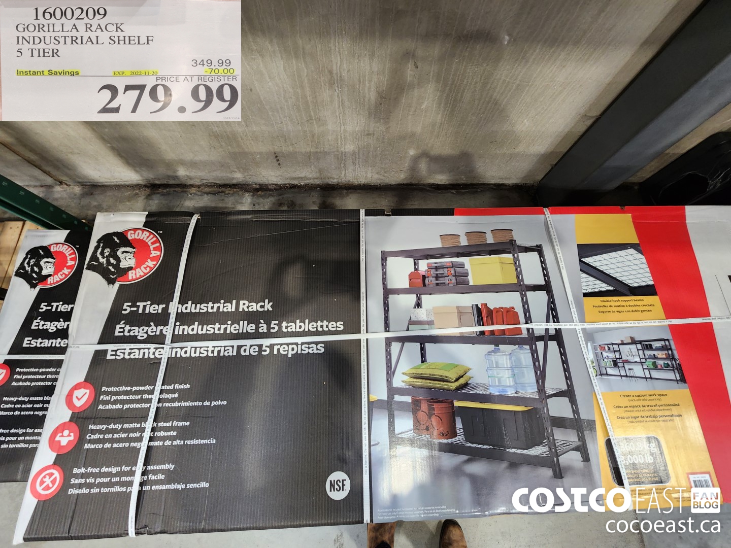 1600205 GORILLA STORAGE RACK 5 TIER 20 00 INSTANT SAVINGS EXPIRES ON 2020  08 30 79 99 - Costco East Fan Blog