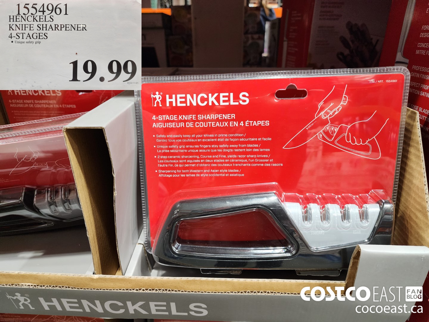 1554961 HENCKELS KNIFE SHARPENER 4-STAGES $19.99