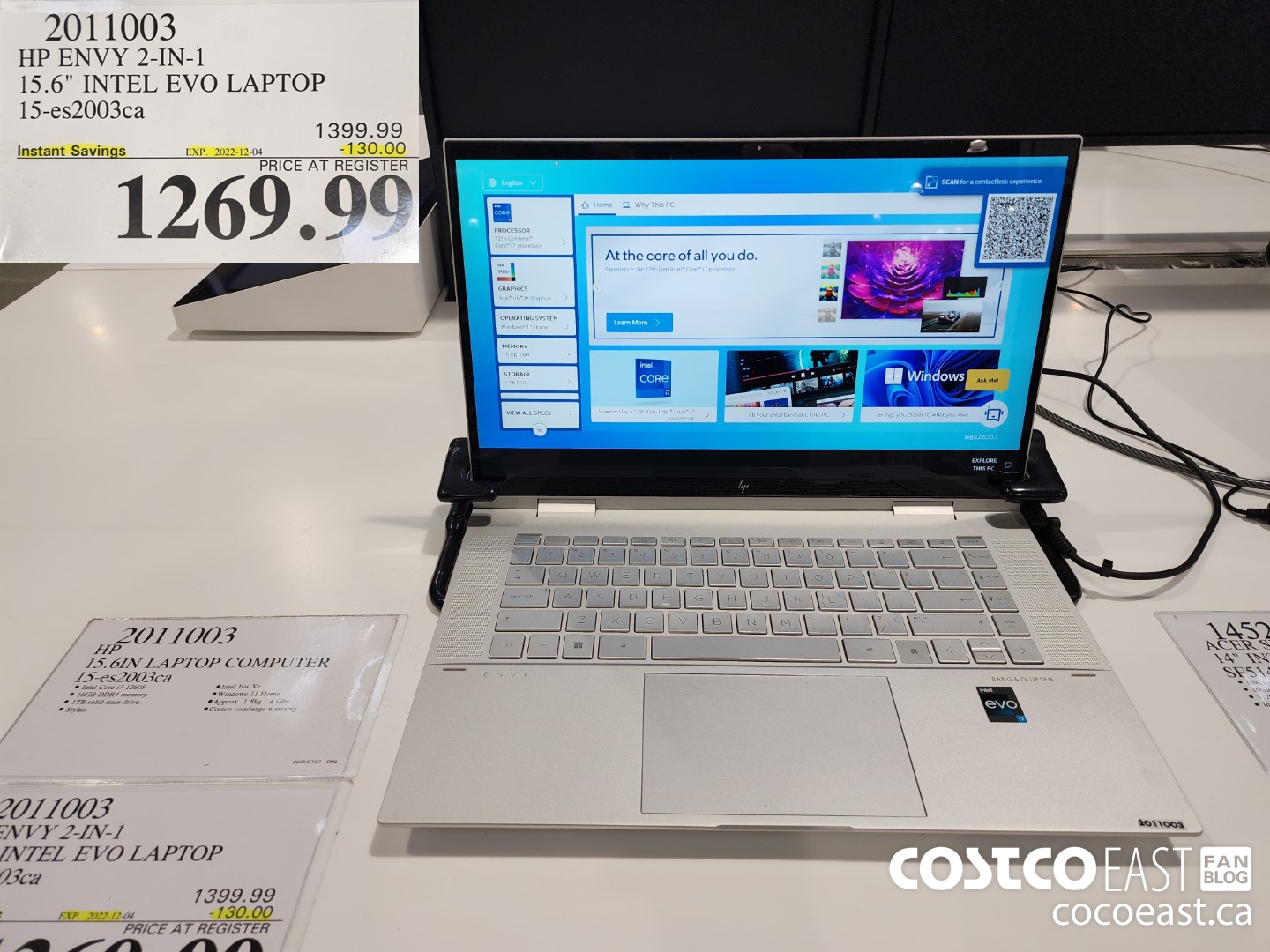 2011003 HP LAPTOP COMPUTER 15-es2003ca ($130.00 INSTANT SAVINGS EXPIRES ON 2022-12-04) $1269.99