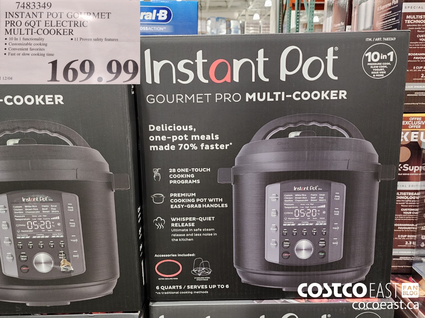 7483349 INSTANT POT GOURMET PRO 6QT ELECTRIC MULTI-COOKER $169.99