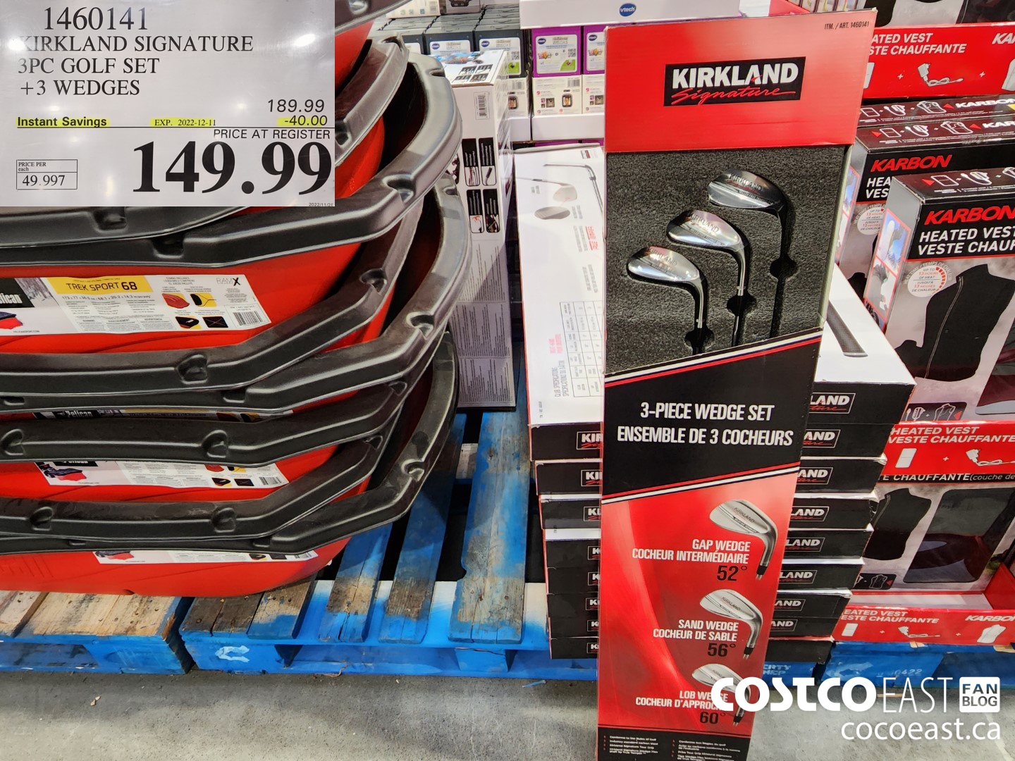 1460141 KIRKLAND SIGNATURE 3PC GOLF SET 3 WEDGES ($40.00 INSTANT SAVINGS EXPIRES ON 2022-12-11) $149.99