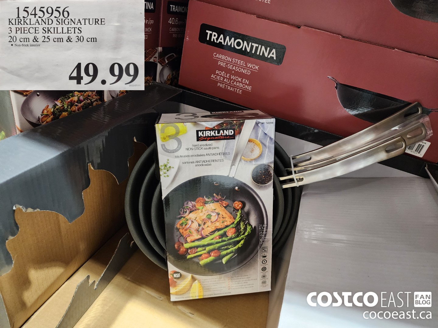 1545956 KIRKLAND SIGNATURE 3 PIECE SKILLETS 20 cm & 25 cm & 30 cm $49.99
