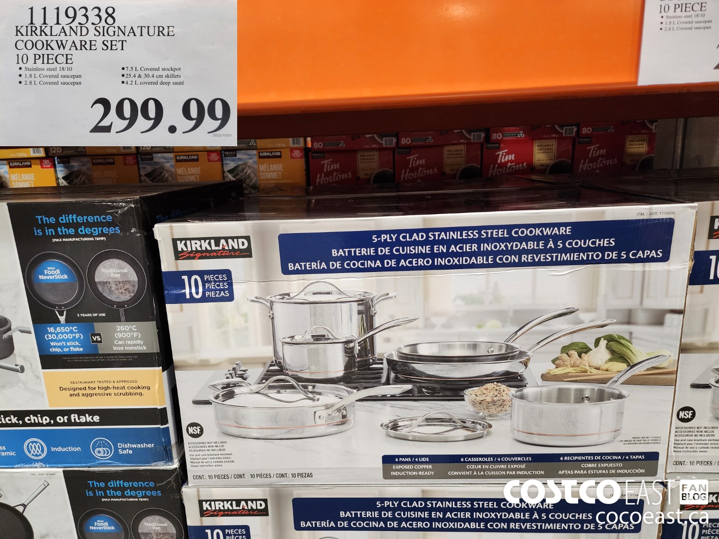 1119338 KIRKLAND SIGNATURE COOKWARE SET 10 PIECE $299.99