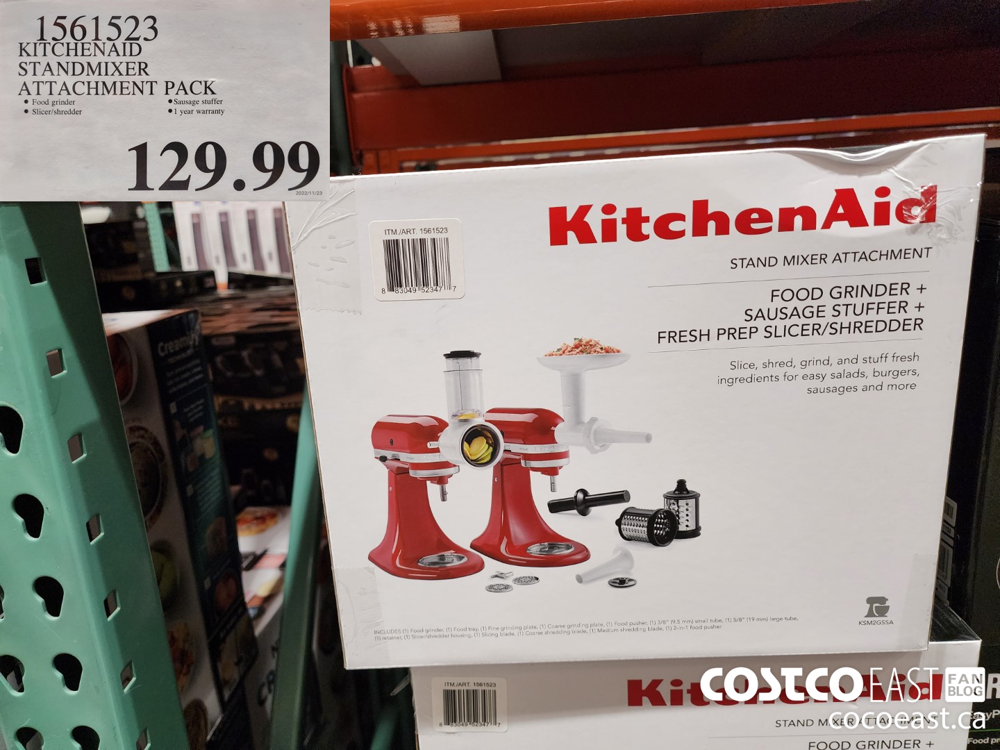 1561523 KITCHENAID STANDMIXER ATTACHMENT PACK $129.99