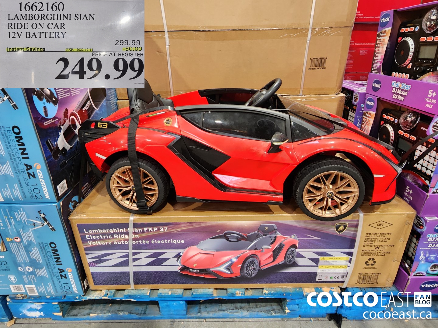 1662160 LAMBORGHINI SIAN RIDE ON CAR 12V BATTERY ($50.00 INSTANT SAVINGS EXPIRES ON 2022-12-11) $249.99