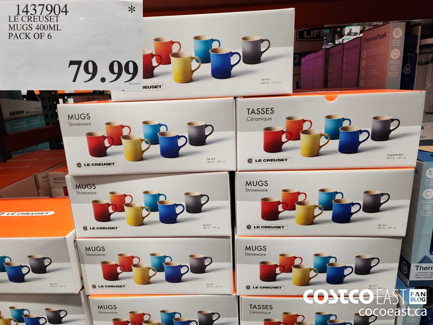 1437904 LE CREUSET MUGS 400ML PACK OF 6 $79.99