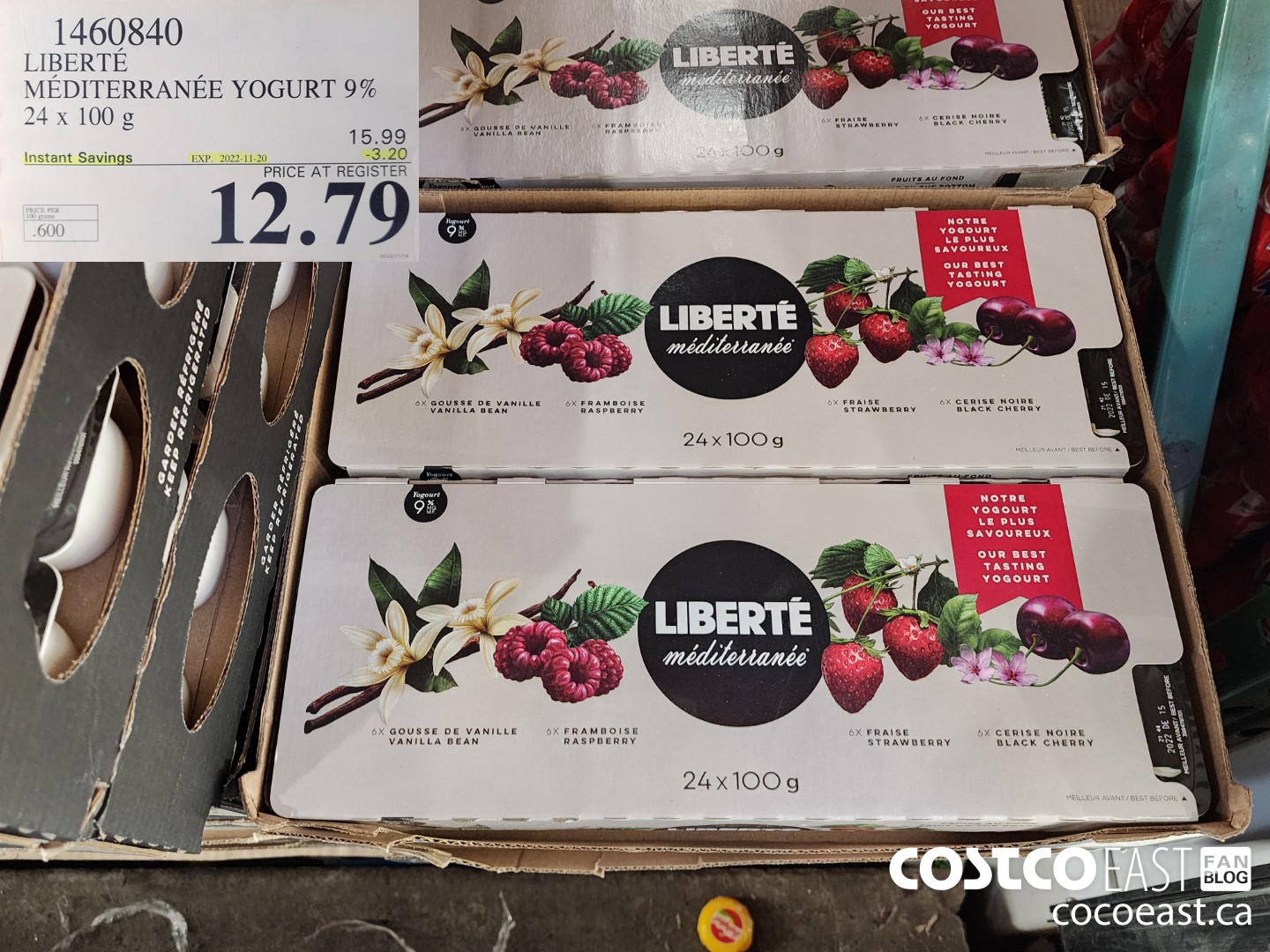 1460840 LIBERTE MEDITERRANEE YOGURT 9% 24 x 100 g ($3.50 INSTANT SAVINGS EXPIRES ON 2022-11-20) $12.79