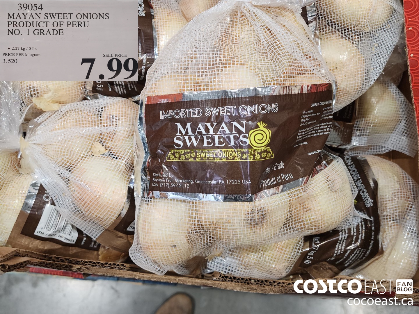 39054 MAYAN SWEET ONIONS PRODUCT OF PERU NO. 1 GRADE $7.99
